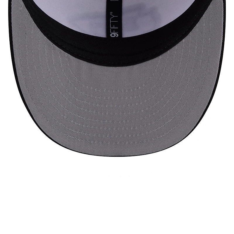 Casquette snapback New Era blanche et noire Kansas City Chiefs, édition spéciale NFL Draft 2026, modèle 9FIFTY pré-courbé pour homme