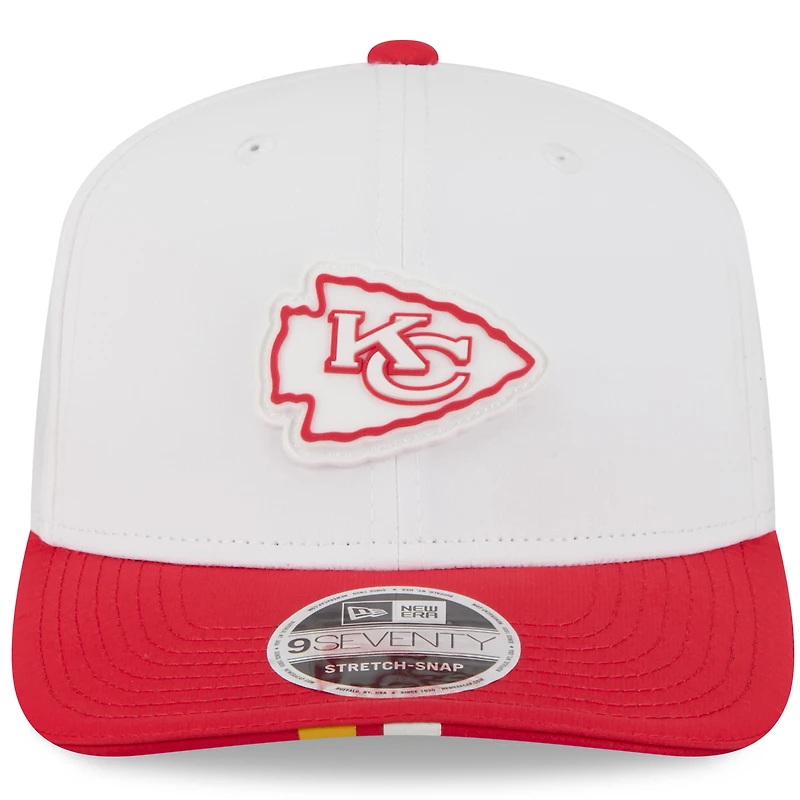 Men's New Era  White/Red Kansas City Chiefs 2025 NFL Training Camp 9SEVENTY Adjustable Hat