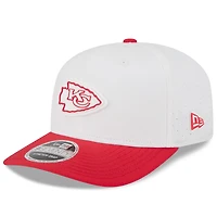 Men's New Era  White/Red Kansas City Chiefs 2025 NFL Training Camp 9SEVENTY Adjustable Hat