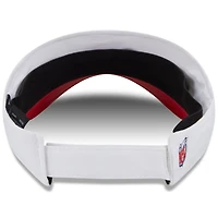 Visière ajustable New Era blanche/rouge pour homme, camp d'entraînement NFL 2025 des Kansas City Chiefs