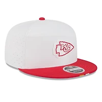 Men's New Era  White/Red Kansas City Chiefs 2025 NFL Training Camp Split Panel 9FIFTY Snapback Hat