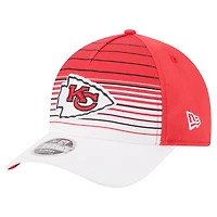 Casquette ajustable New Era blanche/rouge pour homme, modèle Adventure Gradient 9FORTY M-Crown A-Frame des Kansas City Chiefs
