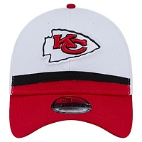 Men's New Era  White/Red Kansas City Chiefs Dashmark Rays 39THIRTY Flex Hat
