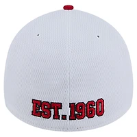 Men's New Era  White/Red Kansas City Chiefs Dashmark Rays 39THIRTY Flex Hat