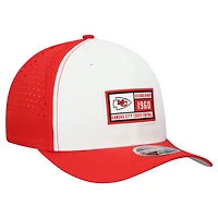 Men's New Era  White/Red Kansas City Chiefs Established Patch 9SEVENTY Adjustable Hat