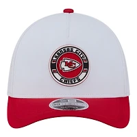 Men's New Era White/Red Kansas City Chiefs Patch 39THIRTY A-Frame M-Crown Perforated Flex Hat
