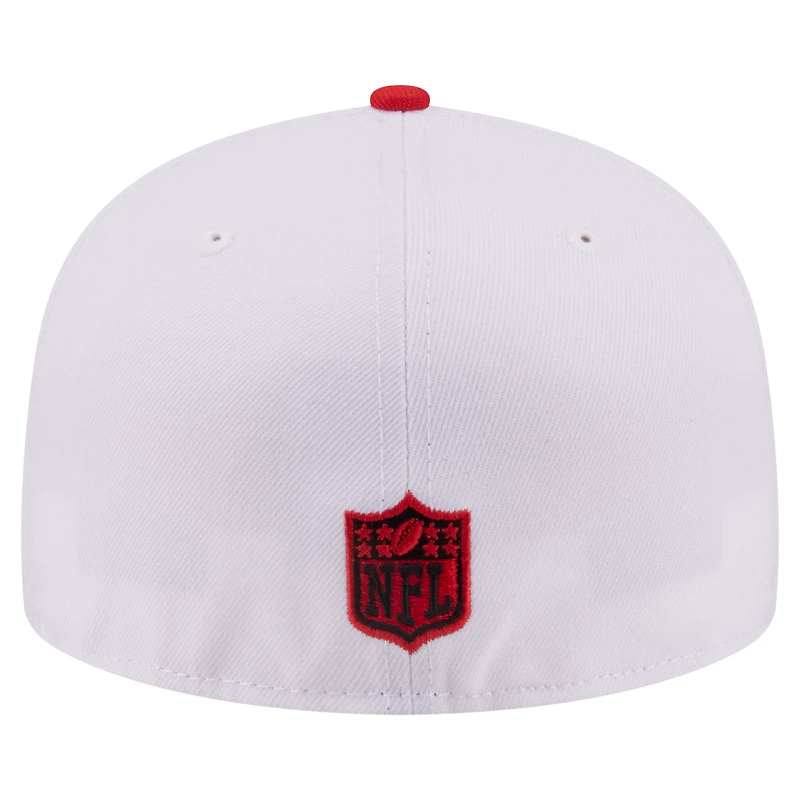 Men's New Era White/Red Kansas City Chiefs Retro Swoop 59FIFTY Fitted Hat
