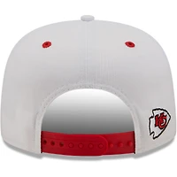 Casquette Snapback 9FIFTY Original des Kansas City Chiefs Sparky New Era pour homme, blanc/rouge