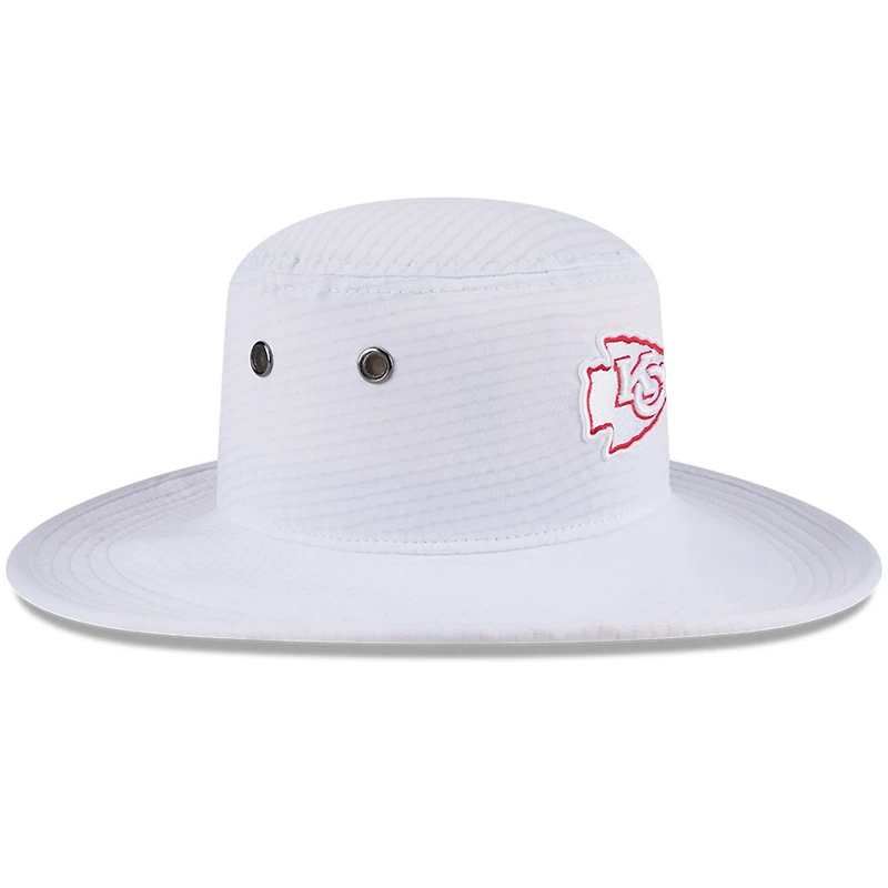 Men's New Era White Kansas City Chiefs 2024 NFL Training Camp Panama Bucket Hat