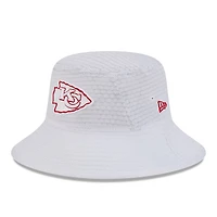 Men's New Era White Kansas City Chiefs 2024 NFL Training Camp Stretch Bucket Hat