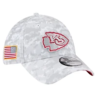 Men's New Era White Kansas City Chiefs 2025 Salute to Service Fan Pack 39THIRTY Flex Hat
