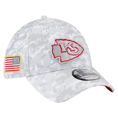 Men's New Era White Kansas City Chiefs 2025 Salute to Service Fan Pack 39THIRTY Flex Hat