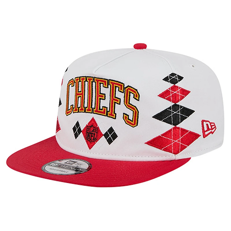 Casquette ajustable New Era blanche Kansas City Chiefs Argyle 19TWENTY pour homme