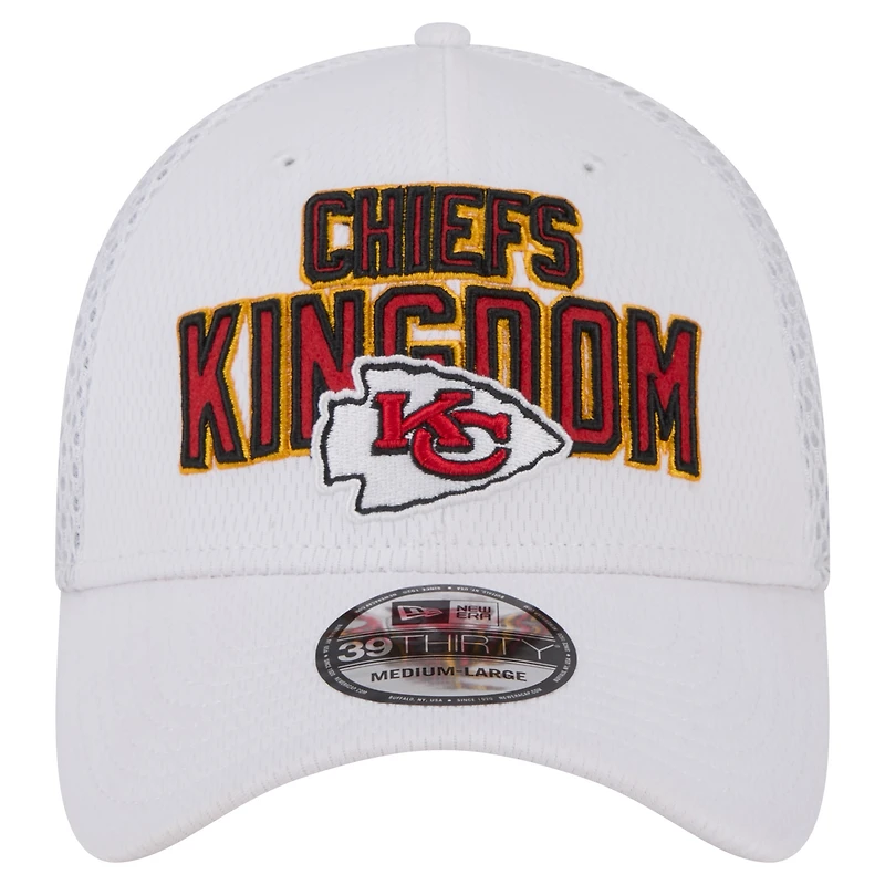 Casquette flexible 39THIRTY New Era pour hommes, Kansas City Chiefs Breakers, blanche