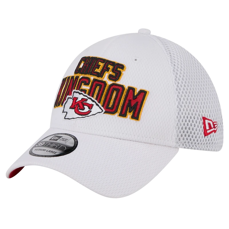 Casquette flexible 39THIRTY New Era pour hommes, Kansas City Chiefs Breakers, blanche