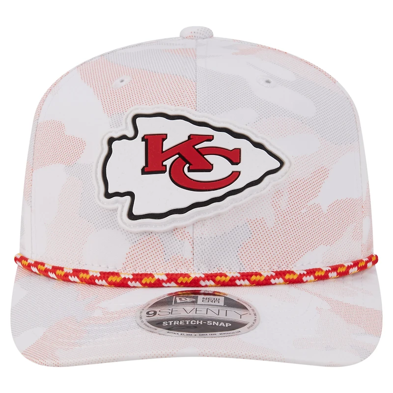 Men's New Era White Kansas City Chiefs Camo Rope 9SEVENTY Adjustable Hat