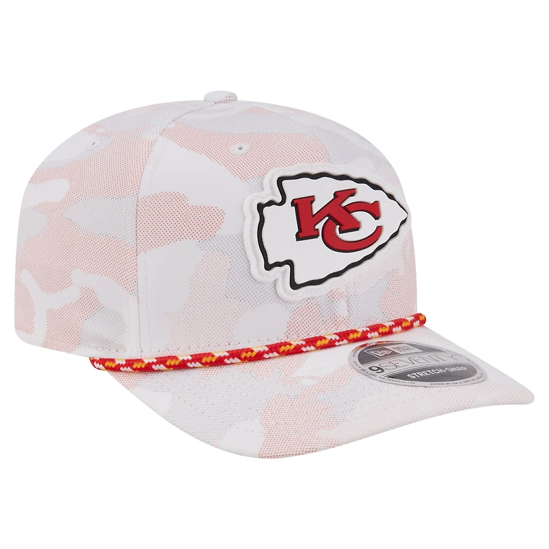 Casquette ajustable New Era blanche Kansas City Chiefs Camo Rope 9SEVENTY pour homme