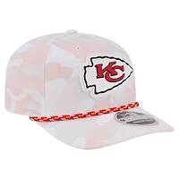 Casquette ajustable New Era blanche Kansas City Chiefs Camo Rope 9SEVENTY pour homme