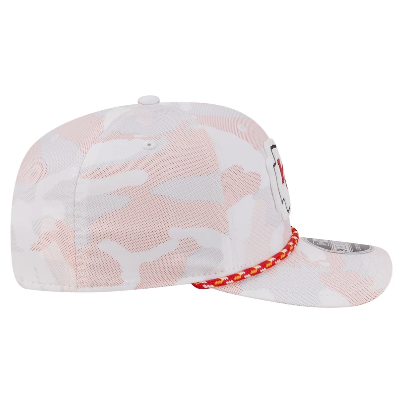 Casquette ajustable New Era blanche Kansas City Chiefs Camo Rope 9SEVENTY pour homme