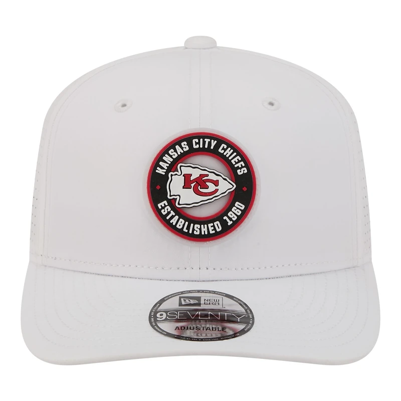 Casquette ajustable New Era blanche Kansas City Chiefs COOLERA 9SEVENTY pour homme