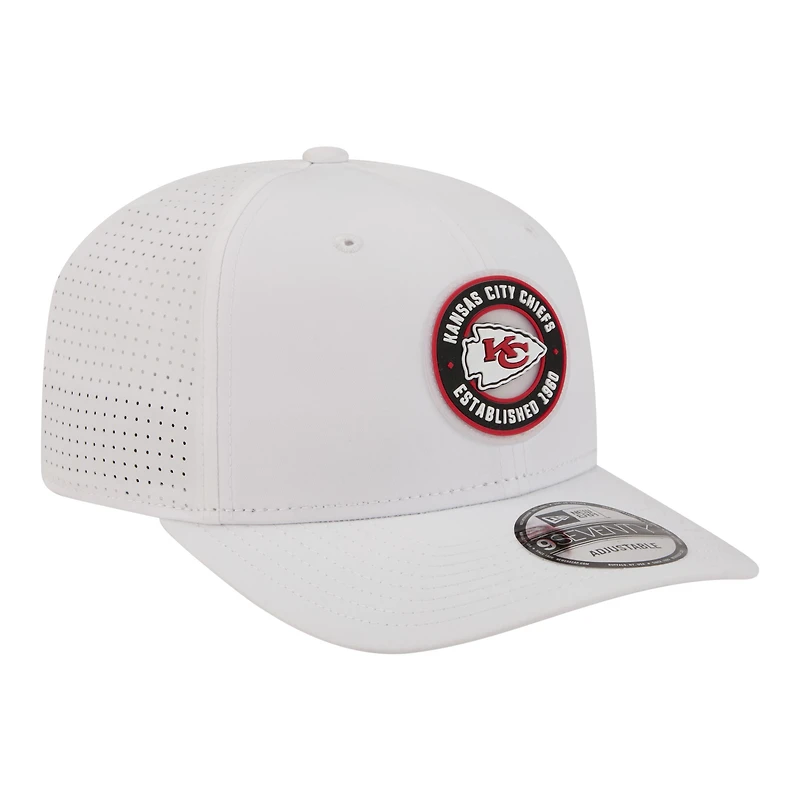 Men's New Era  White Kansas City Chiefs COOLERA 9SEVENTY Adjustable Hat