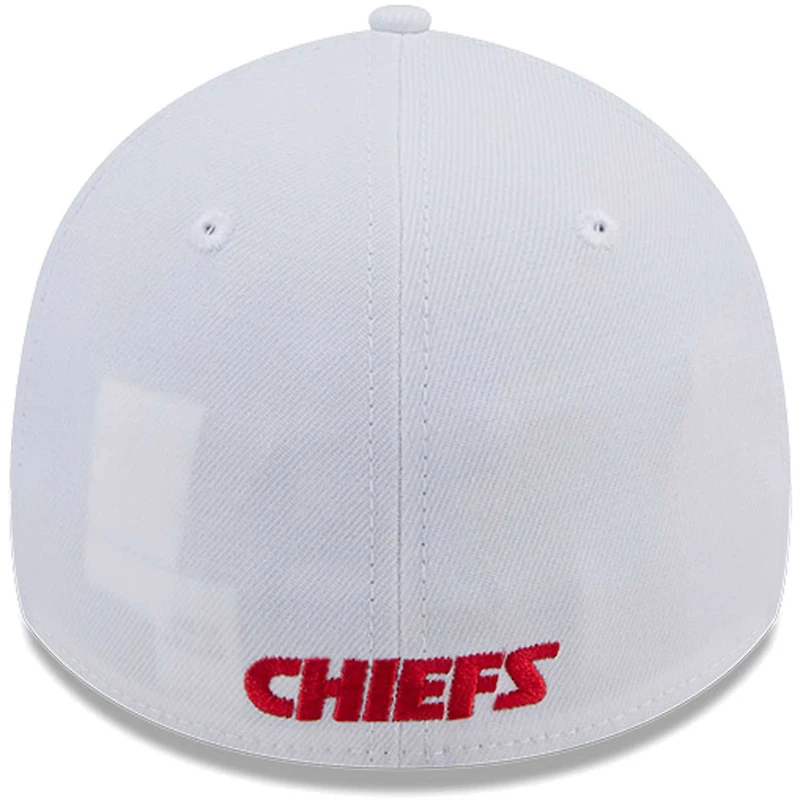 Casquette flexible principale 39THIRTY des Chiefs de Kansas City New Era pour hommes, blanche
