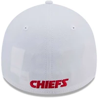 Casquette flexible principale 39THIRTY des Chiefs de Kansas City New Era pour hommes, blanche