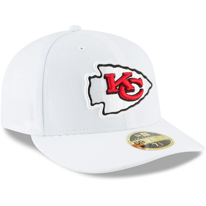 Men's New Era White Kansas City Chiefs Omaha Low Profile 59FIFTY Fitted Hat