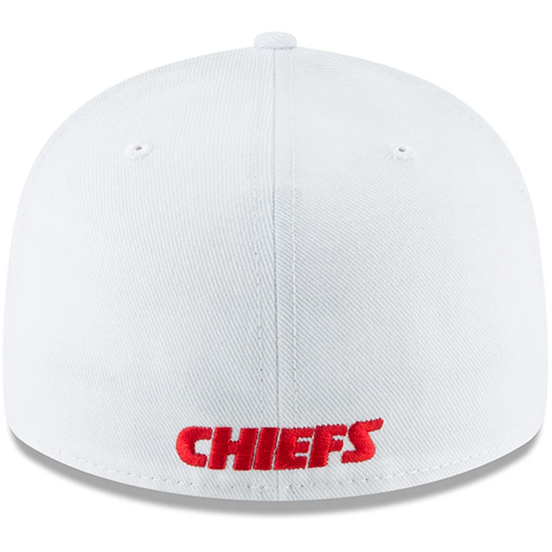 Casquette ajustée 59FIFTY à profil bas des Chiefs de Kansas City Omaha New Era pour homme, blanche