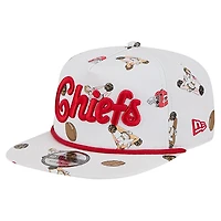 Casquette snapback New Era blanche pour homme, modèle 19TWENTY, aux couleurs des Kansas City Chiefs.