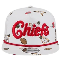 Casquette snapback New Era blanche pour homme, modèle 19TWENTY, aux couleurs des Kansas City Chiefs.