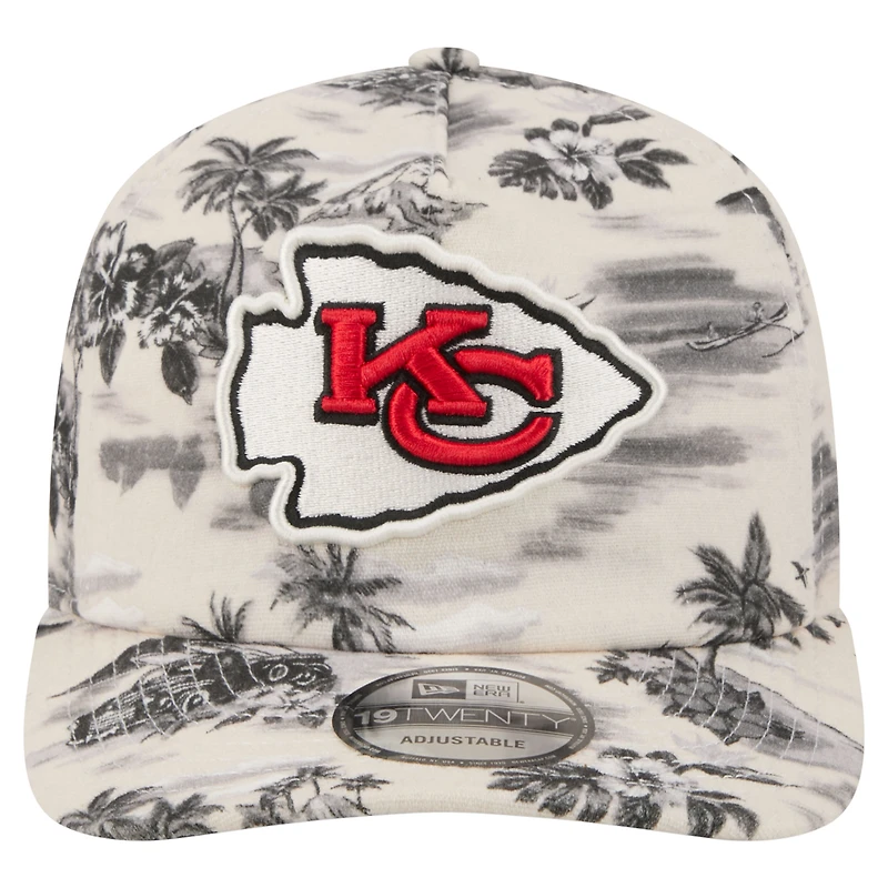 Men's New Era White Kansas City Chiefs Tropics 19TWENTY Adjustable Hat
