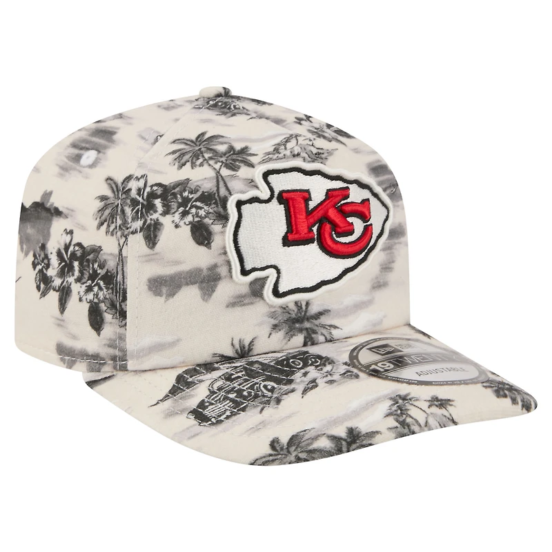 Men's New Era White Kansas City Chiefs Tropics 19TWENTY Adjustable Hat