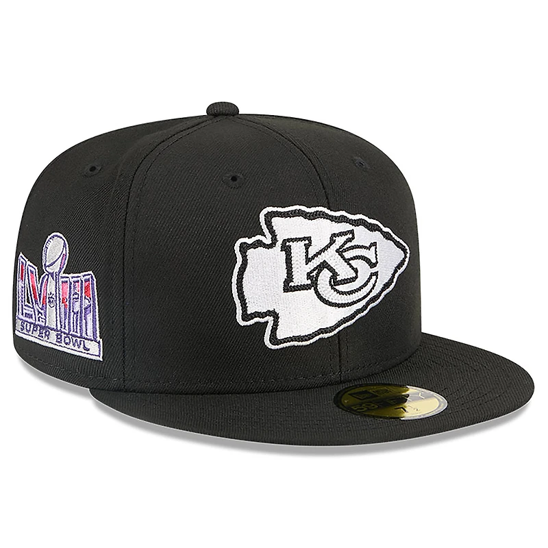 Casquette ajustée 59FIFTY noire des Kansas City Chiefs de New Era x Alpha Industries pour homme