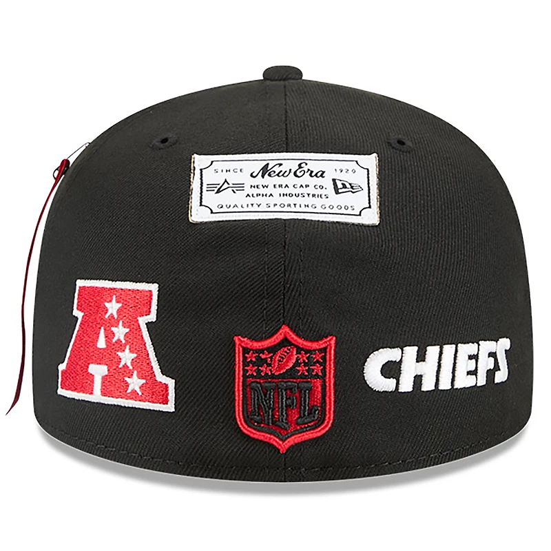 Men's New Era x Alpha Industries  Black Kansas City Chiefs 59FIFTY Fitted Hat