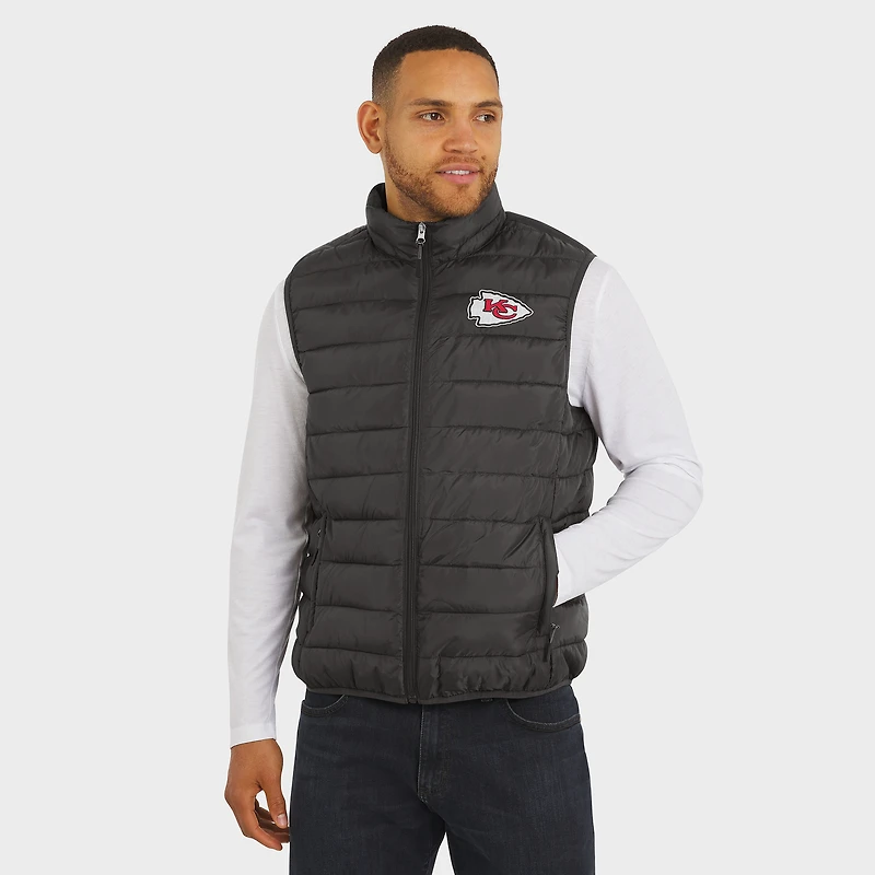 Men's NFL x Darius Rucker Collection by Fanatics Black Kansas City Chiefs Packable Full-Zip Vest with Travel Bag
