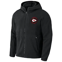 Sweat à capuche zippé en sherpa noir pour homme de la collection NFL x Darius Rucker Fanatics Kansas City Chiefs