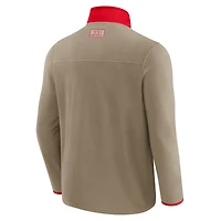 Veste polaire épaisse zippée pour homme de la collection NFL x Darius Rucker par Fanatics, couleur beige des Kansas City Chiefs
