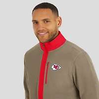 Veste polaire épaisse zippée pour homme de la collection NFL x Darius Rucker par Fanatics, couleur beige des Kansas City Chiefs