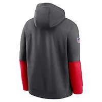 Sweat à capuche Nike Anthracite Kansas City Chiefs 2024 Sideline Club pour homme