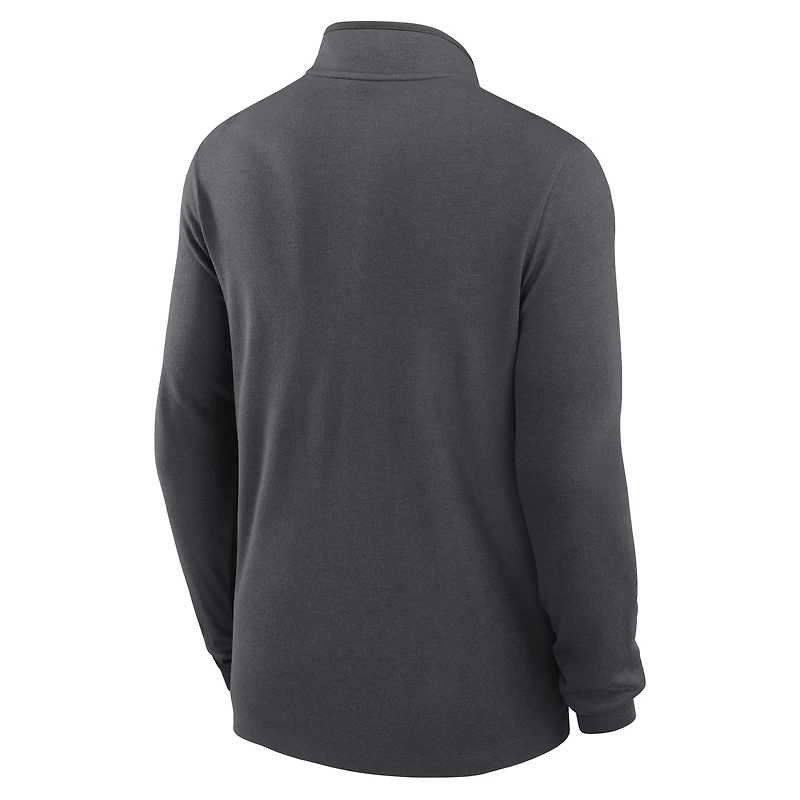 Pull Nike anthracite léger Victory Dri-FIT à demi-zip pour homme des Kansas City Chiefs