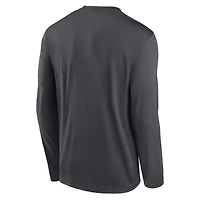 T-shirt Nike Anthracite Kansas City Chiefs Primetime Legend Icon Performance à manches longues pour homme