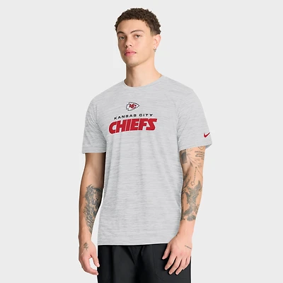 T-shirt de course Nike Ash Kansas City Chiefs Velocity Endurance Run Dri-FIT pour homme