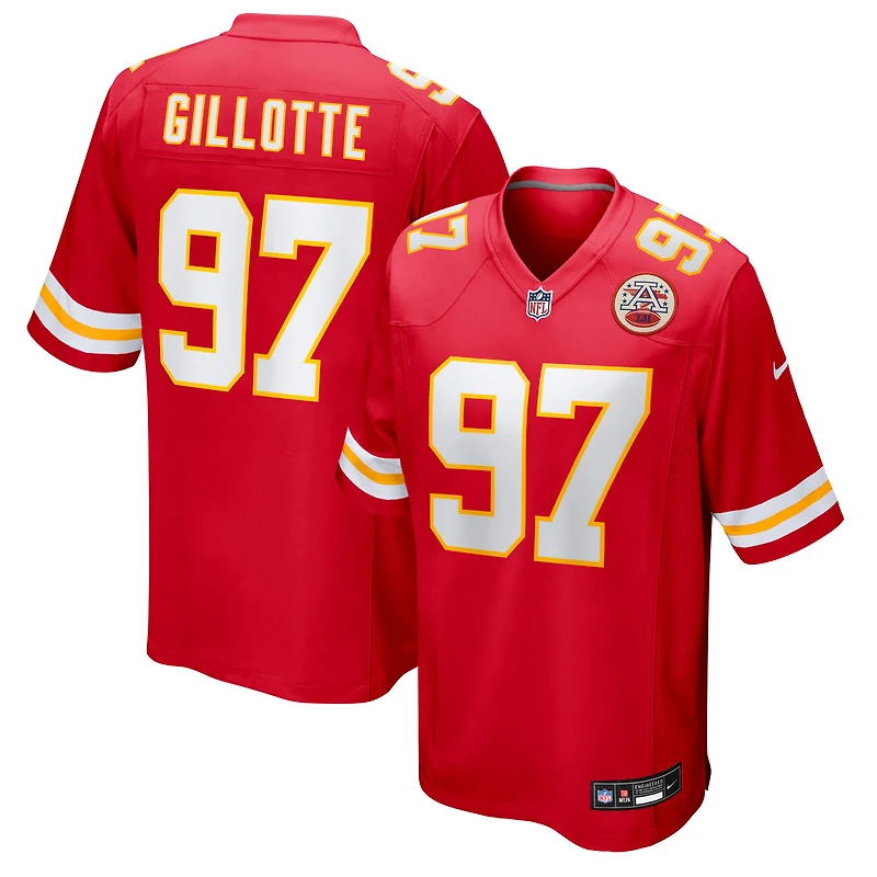 Men's Nike Ashton Gillotte  Red Kansas City Chiefs Team Game Jersey