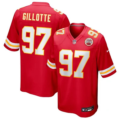 Men's Nike Ashton Gillotte  Red Kansas City Chiefs Team Game Jersey