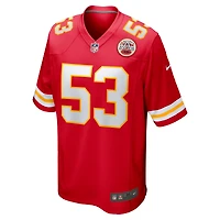 Maillot de match Nike BJ Thompson rouge Kansas City Chiefs pour homme