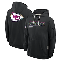 Men's Nike Black Kansas City Chiefs 2025 NFL Crucial Catch Sideline Standard Issue Dri-FIT Hoodie