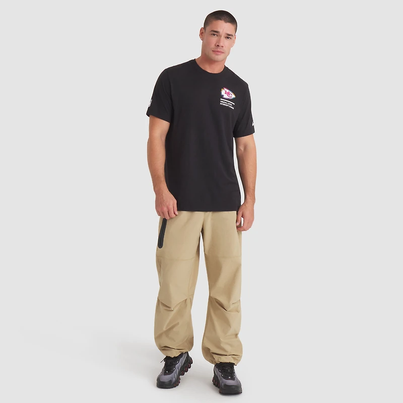 Men's Nike Black Kansas City Chiefs 2025 NFL Crucial Catch Tri-Blend Dri-FIT T-Shirt