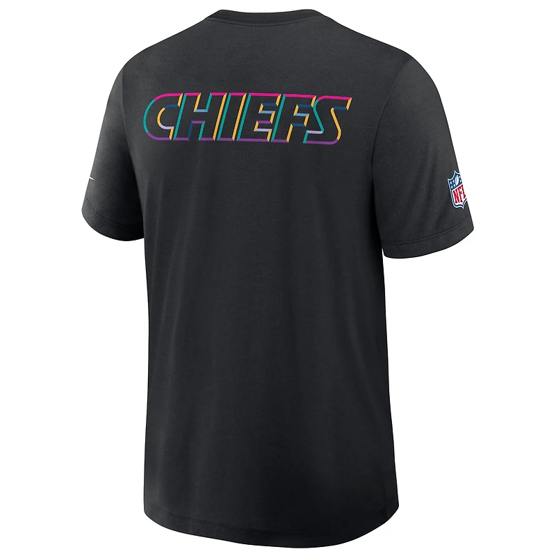Men's Nike Black Kansas City Chiefs 2025 NFL Crucial Catch Tri-Blend Dri-FIT T-Shirt