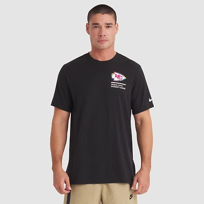 T-shirt Nike noir Kansas City Chiefs NFL Crucial Catch Tri-Blend Dri-FIT 2025 pour homme